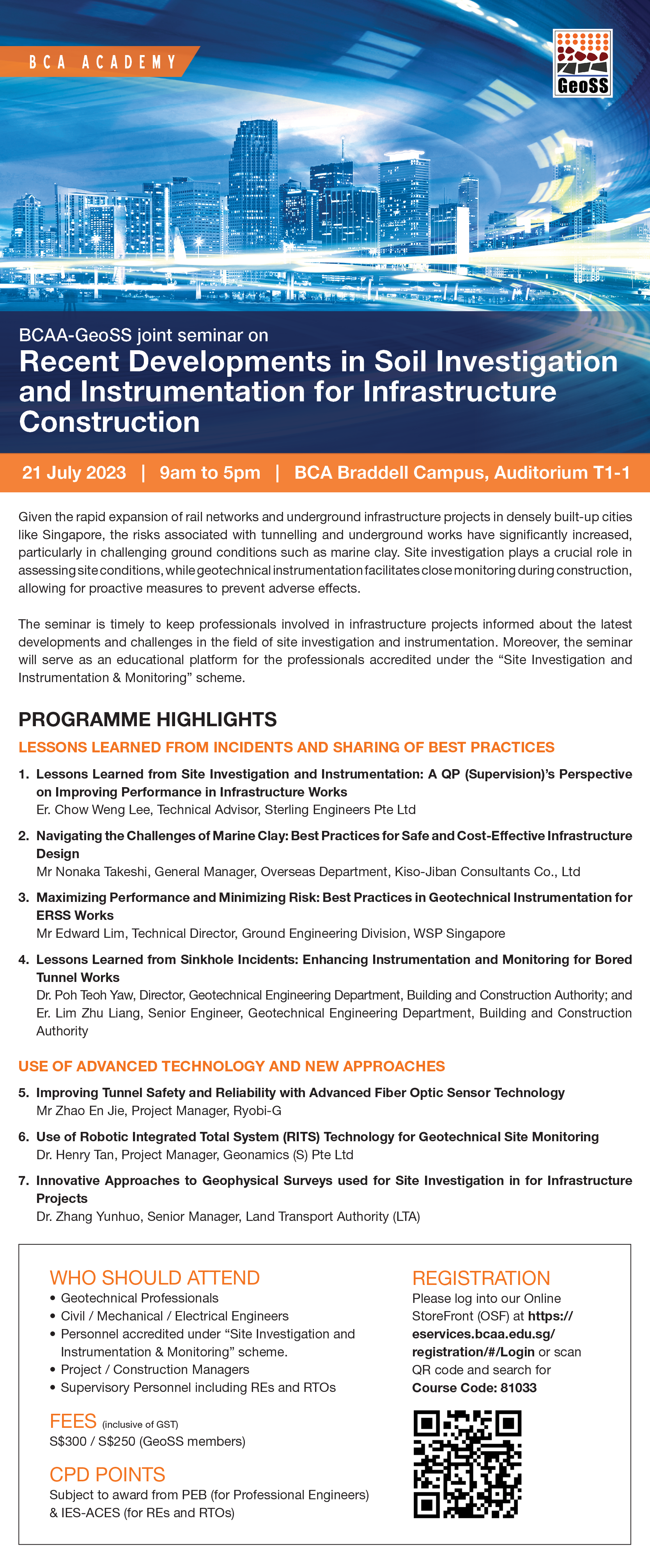 RECENT DEVELOPMENTS IN SOIL INVESTIGATION AND INSTRUMENTATION FOR INFRASTRUCTURE CONSTRUCTION